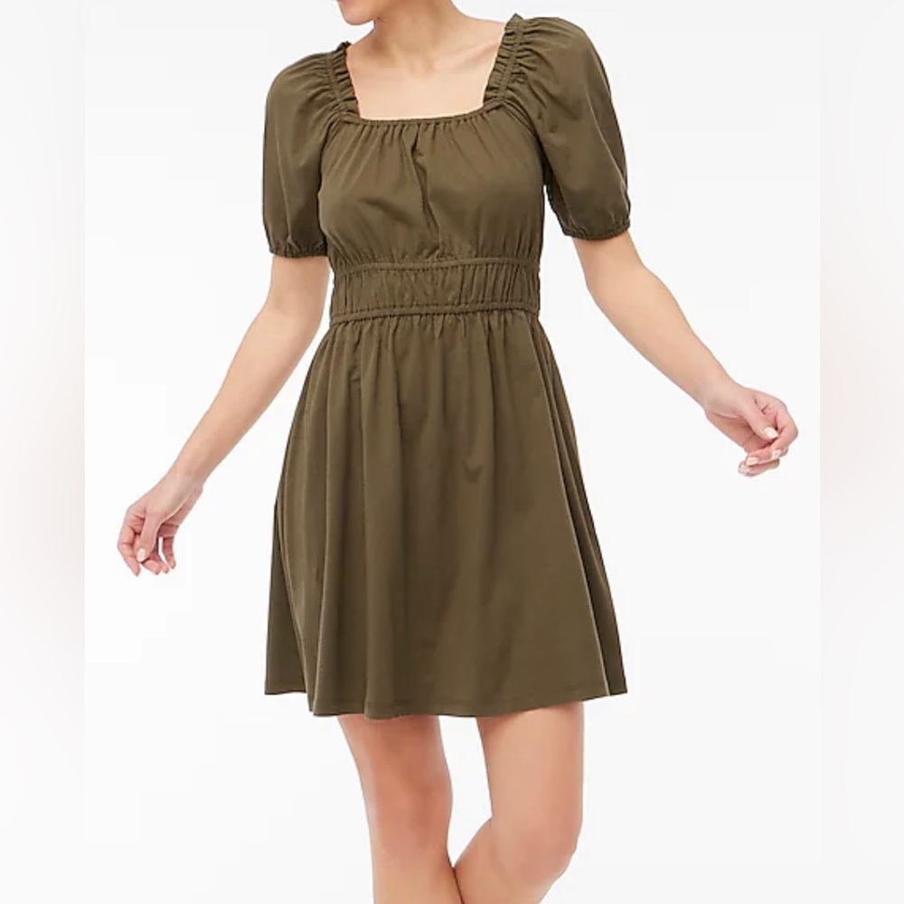 NWT J Crew SS Knit squareneck mini dress